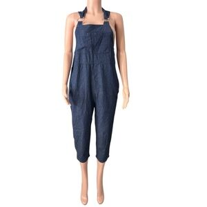 ANNIE Women's Dark Blue Denim Overalls
